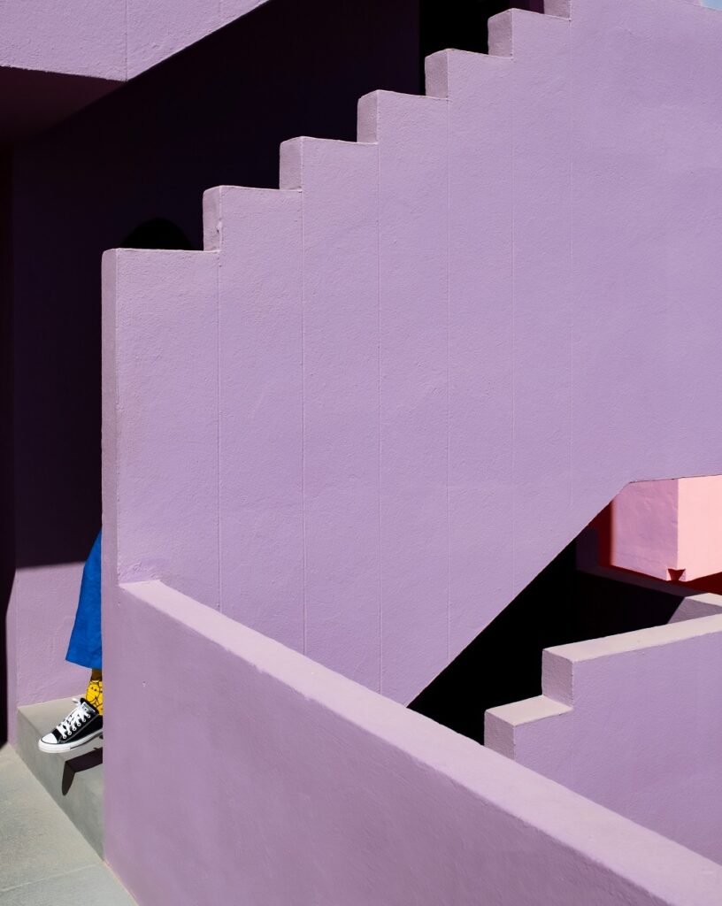 Monumental futuristic social housing architecture la muralla roja calpe spain designed by ricardo bofill completed in 1973 © lena polishko 2