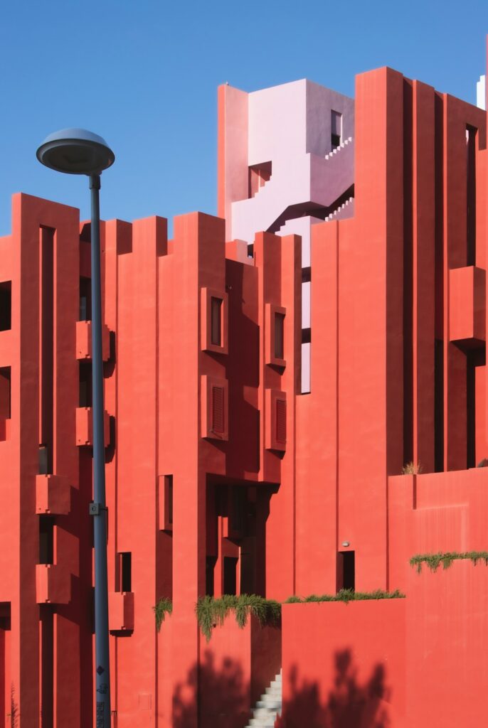 Monumental futuristic social housing architecture la muralla roja calpe spain designed by ricardo bofill completed in 1973 © lena polishko 8