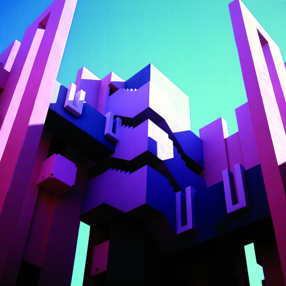 Monumental futuristic social housing architecture: la muralla roja, calpe, spain - designed by ricardo bofill, completed in 1973.