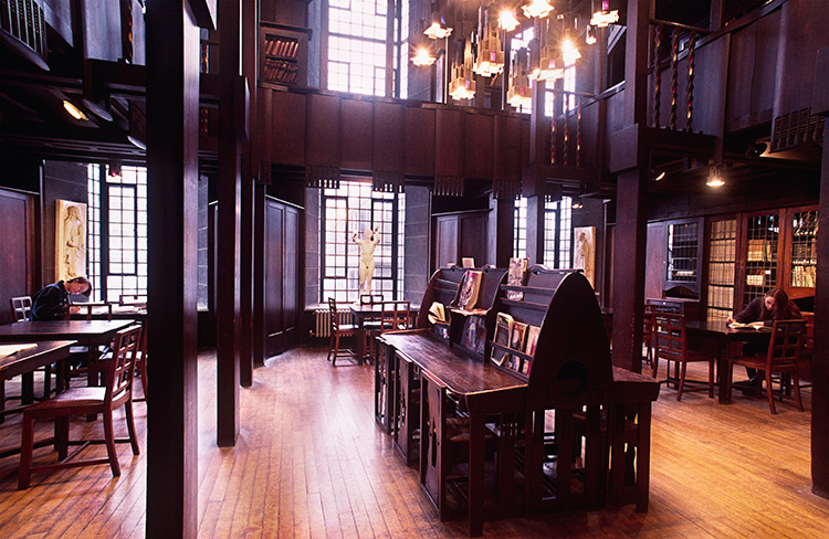 Charles Rennie Mackintosh: Biography, Works, Awards 39 The interior of the library at the glasgow school of art - charles rennie mackintosh