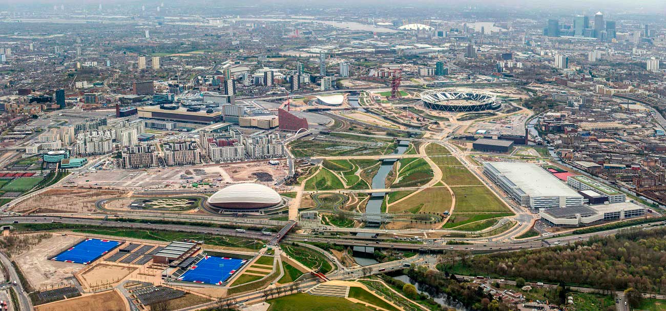 Aecom: london 2012 summer olympics, uk - a variety of modern sporting infrastructures, including the main olympic stadium and the athletes village. © aecom