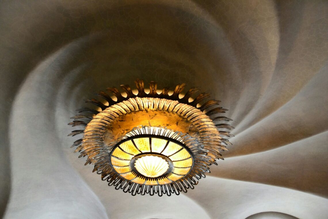 Antoni gaudi: casa batlló ceiling light © andrea junqueira