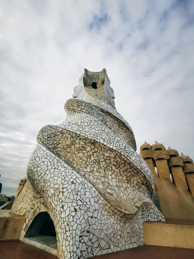 Antoni Gaudí: Biography, Works, Awards 151 Antoni gaudi: casa mila tiled large chimney © mehmet turgut kirkgoz