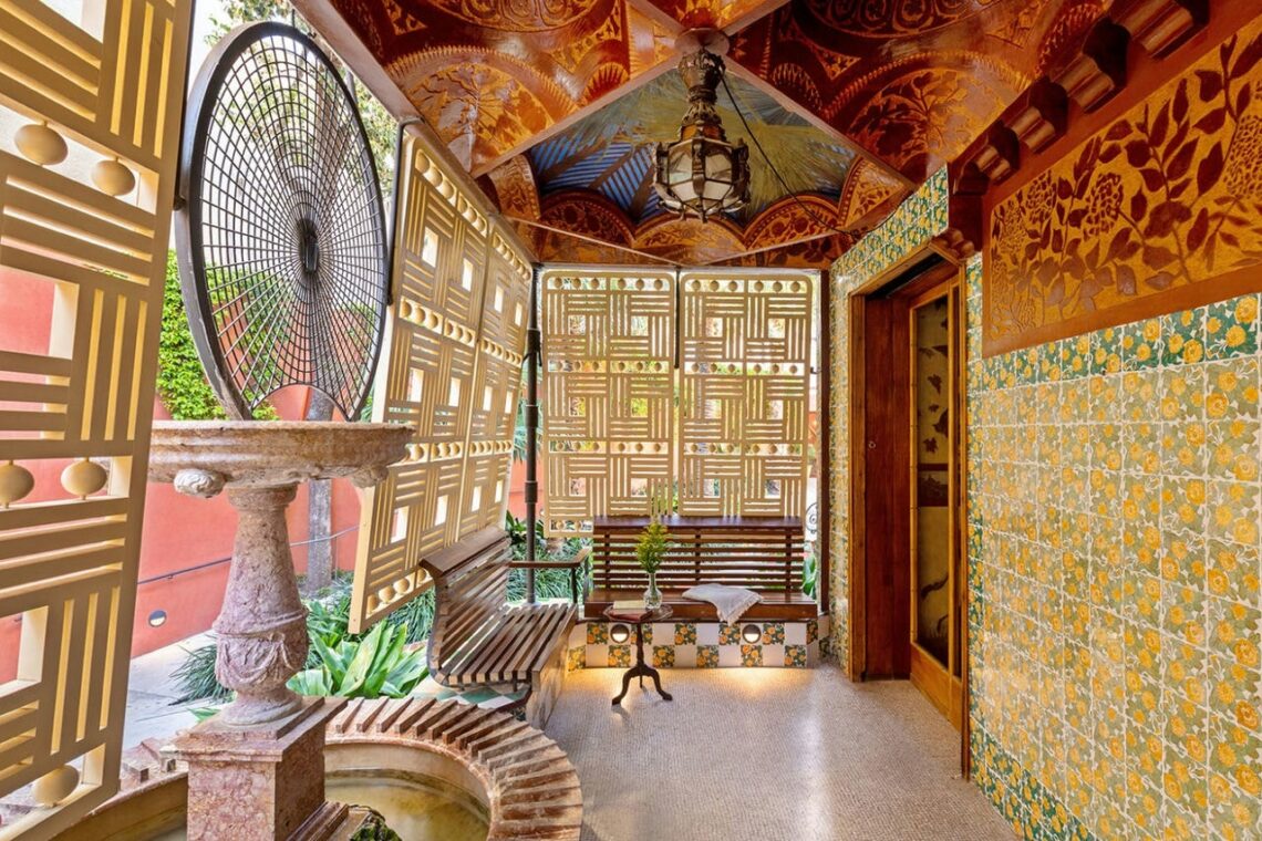 Antoni gaudi: casa vicens covered porch © airbnb / casa vicens