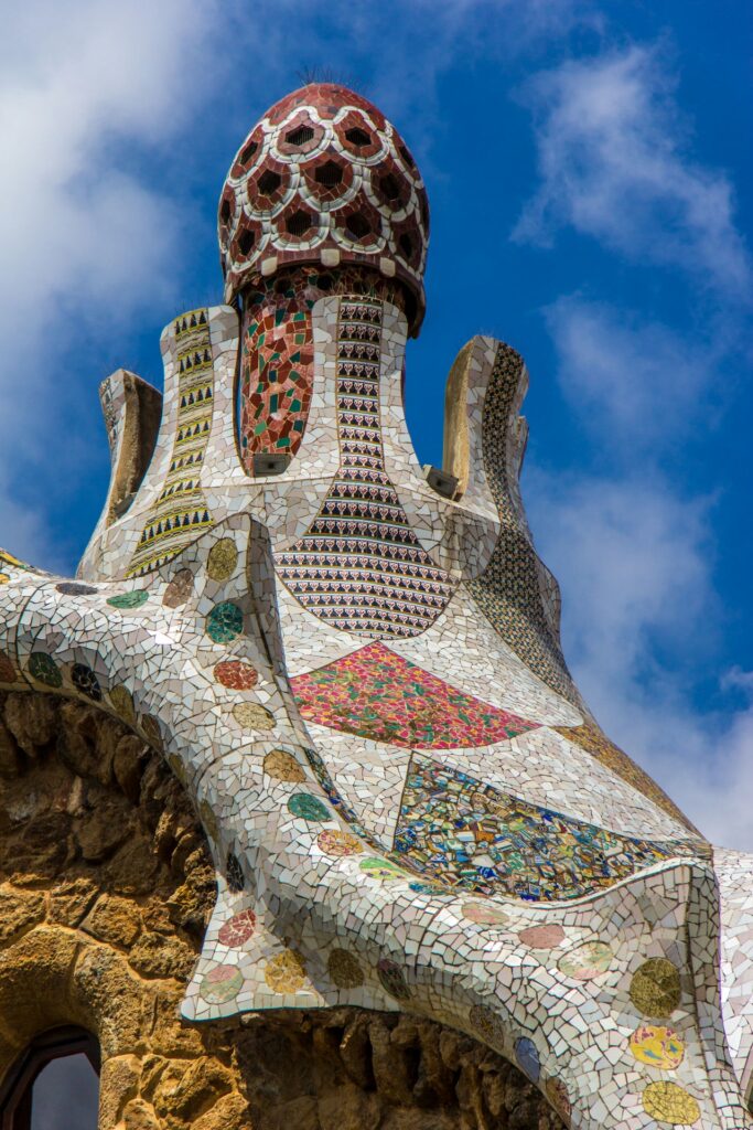Antoni gaudi: park güell mushroom shaped spire © andrew moore