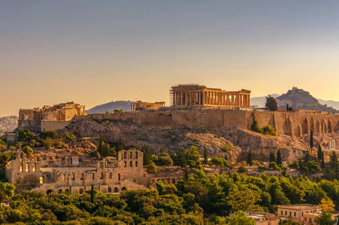Architectural landmark: acropolis of athens view from filopappou hill © constantinos kollias