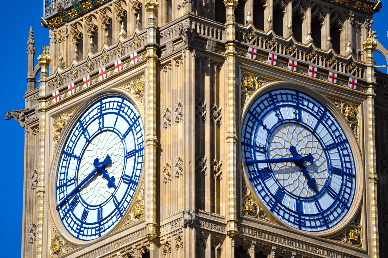 Architectural landmark: big ben clock face © ketrin