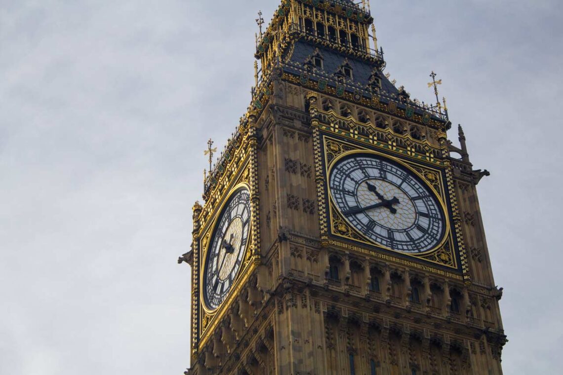 Architectural landmark: big ben closeup of clock face © agnetha linn