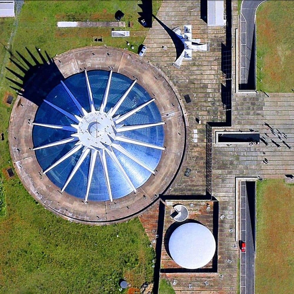 Architectural landmark: cathedral of brasília, top view © daily overview