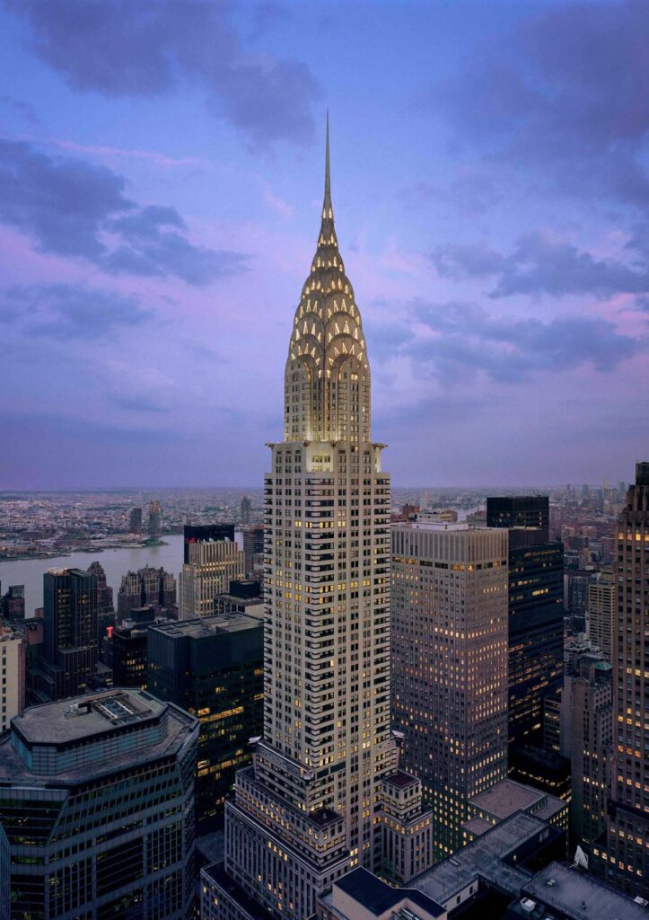 Architectural landmark: chrysler building night view © chrysler building