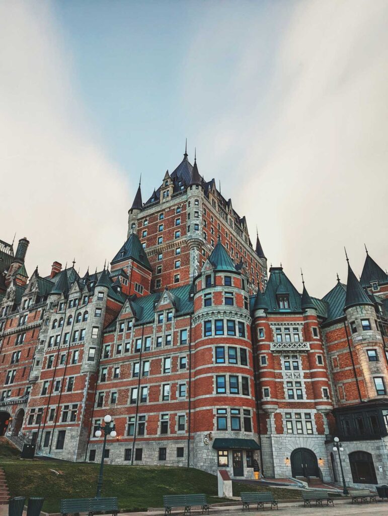 Architectural landmark: fairmont le château frontenac, low angle © mohammed abubakr