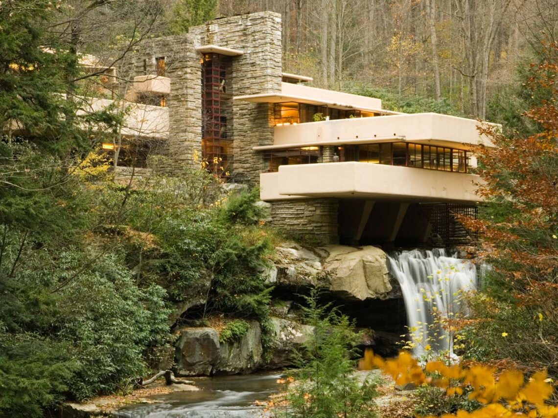 Architectural landmark: fallingwater designed by frank lloyd wright © e. A. Moreau
