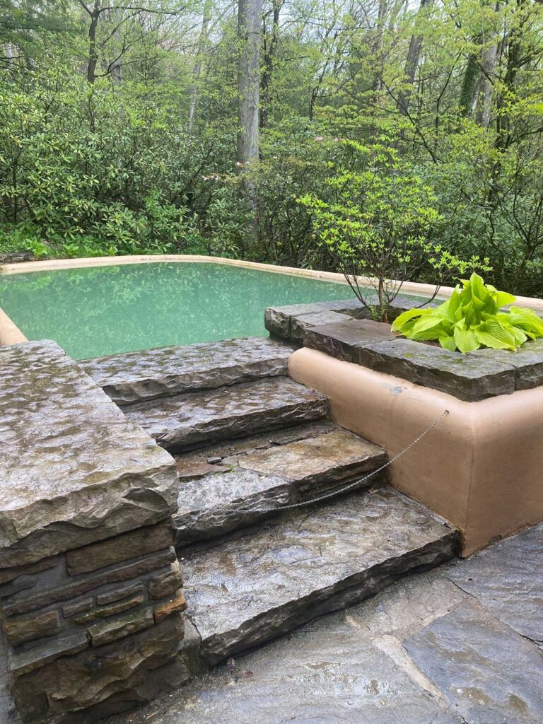 Architectural landmark: fallingwater swimming pool © wally and duke / the not so innocents abroad