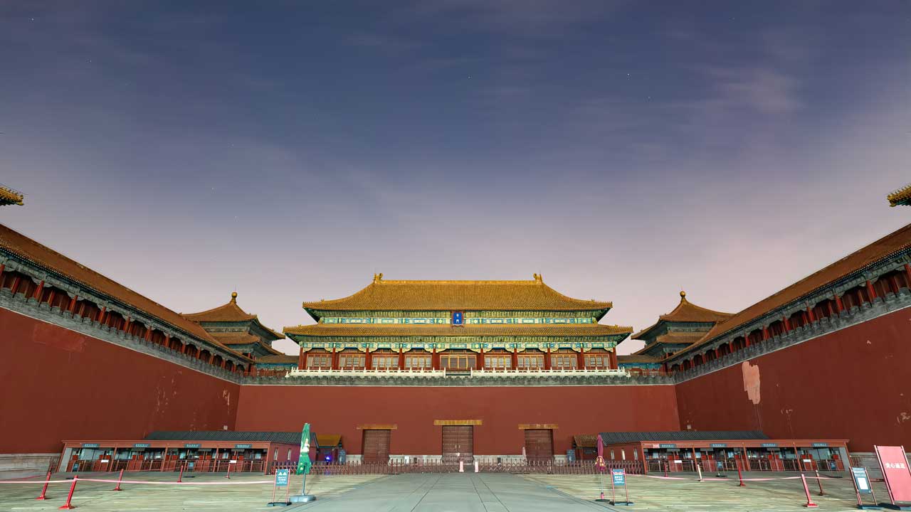 Architectural landmark: forbidden city meridian gate © jacker kun