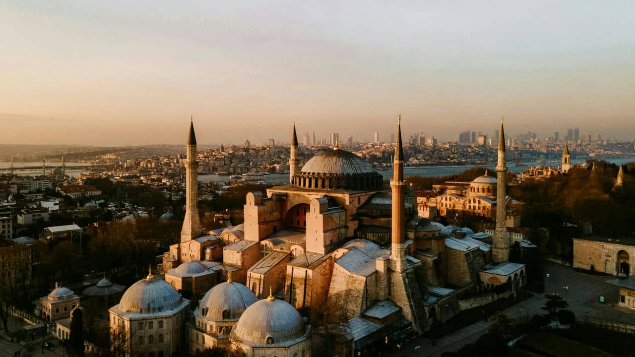 Architectural landmark: hagia sophia aerial © roman odintsov