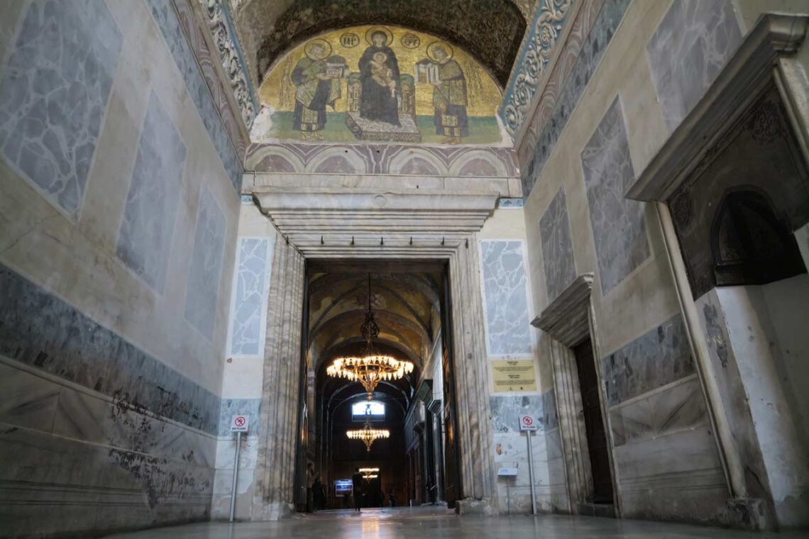 Architectural landmark: hagia sophia dome entrance © mattias hill