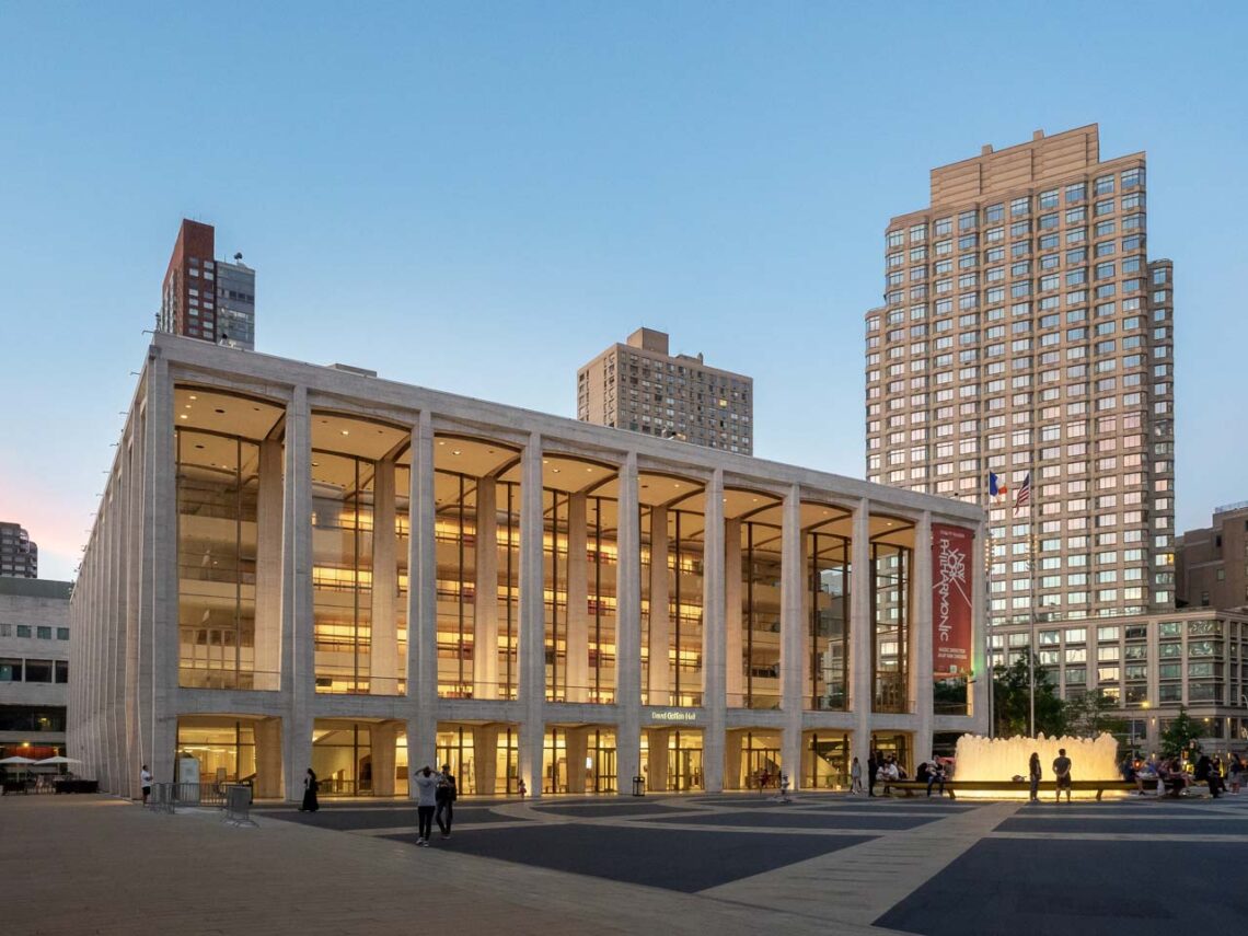 Architectural landmark: lincoln center david geffen hall façade © ajay suresh