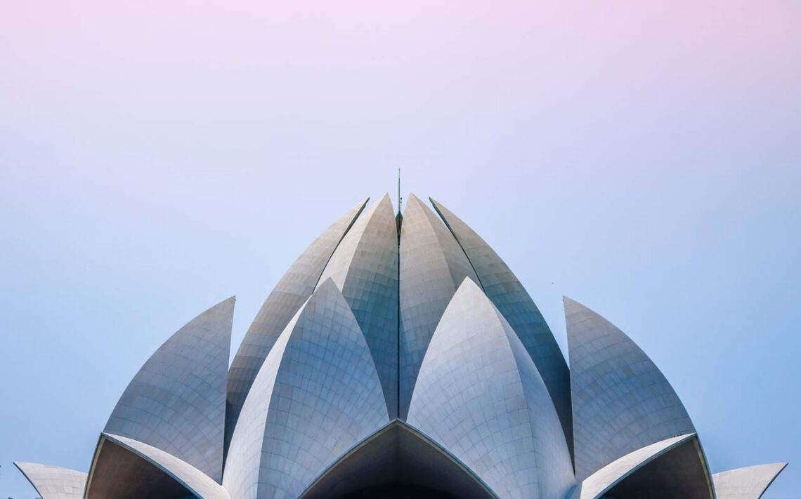 Architectural landmark: lotus temple, closeup apex © apostrophy studio
