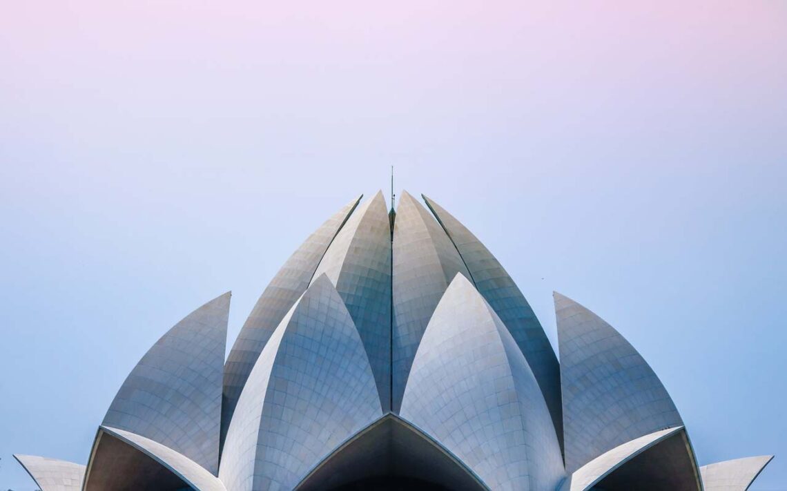 Architectural landmark: lotus temple, closeup apex © apostrophy studio
