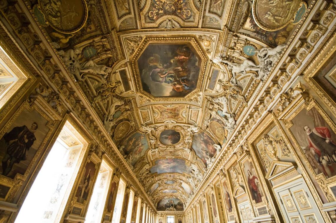 Architectural landmark: musée du louvre, ceiling of the galerie d'apollon © djof