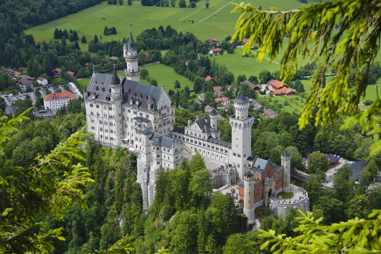 Architectural landmark: neuschwanstein castle aerial view © expedia, inc.
