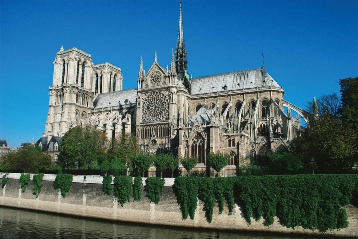 Architectural landmark: notre dame cathedral south view © corbis