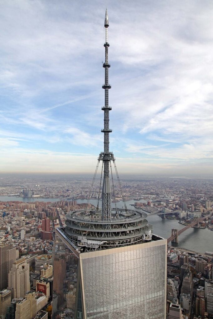 Architectural landmark: one world trade center top © joe woolhead