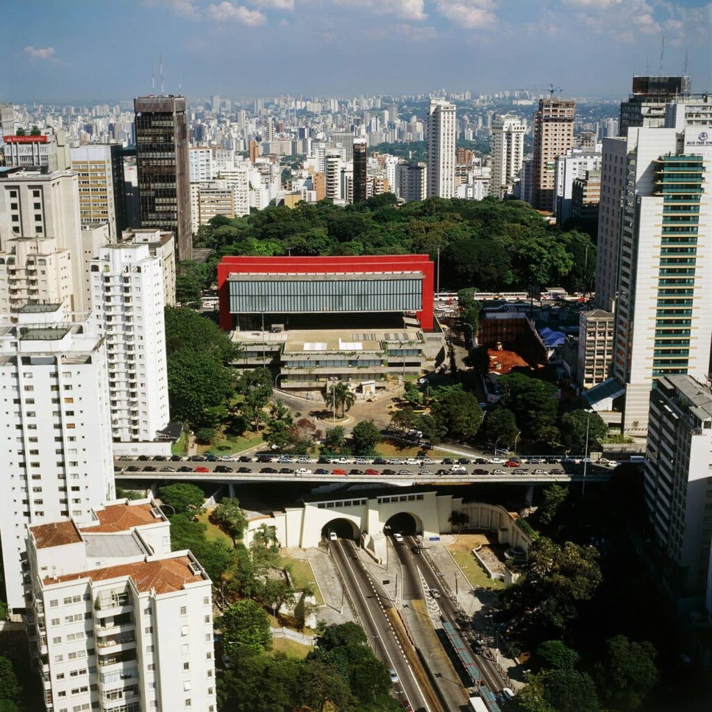 Architectural landmark: são paulo museum of art, aerial view © nelson kon