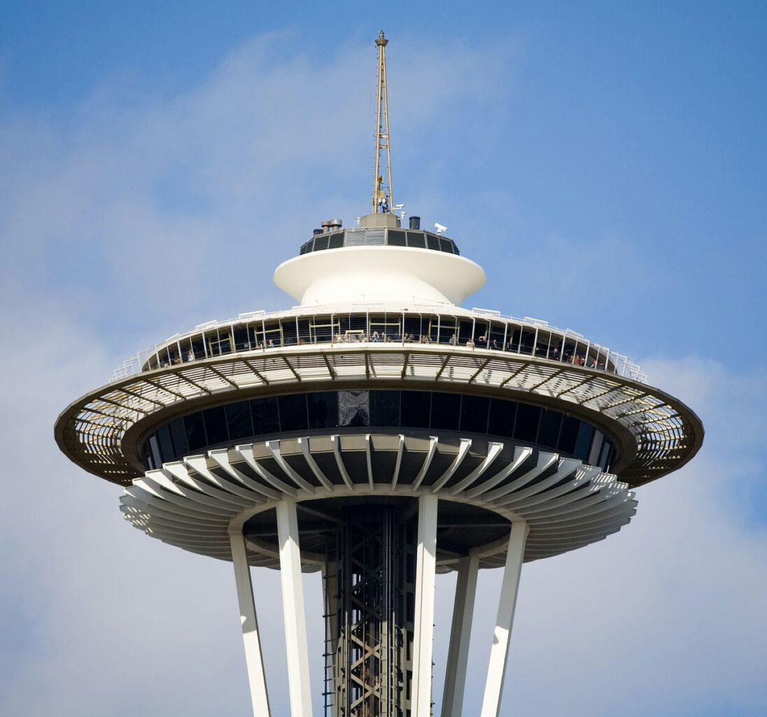 Architectural landmark: space needle top © cacophony
