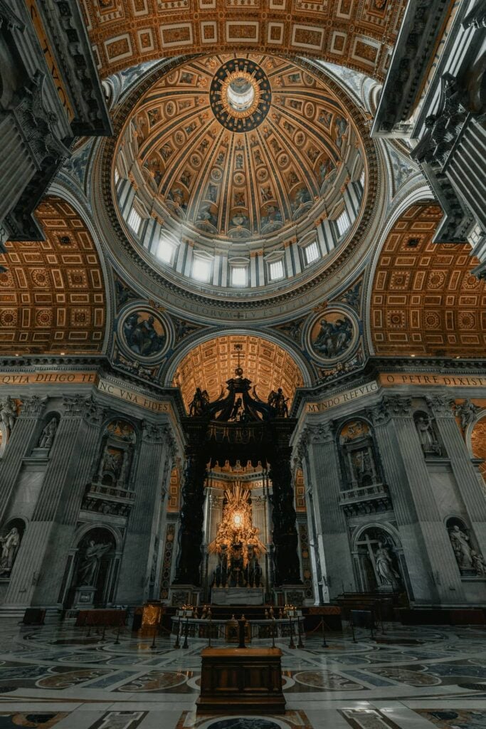 Architectural landmark: st. Peter’s basilica interior © clay banks