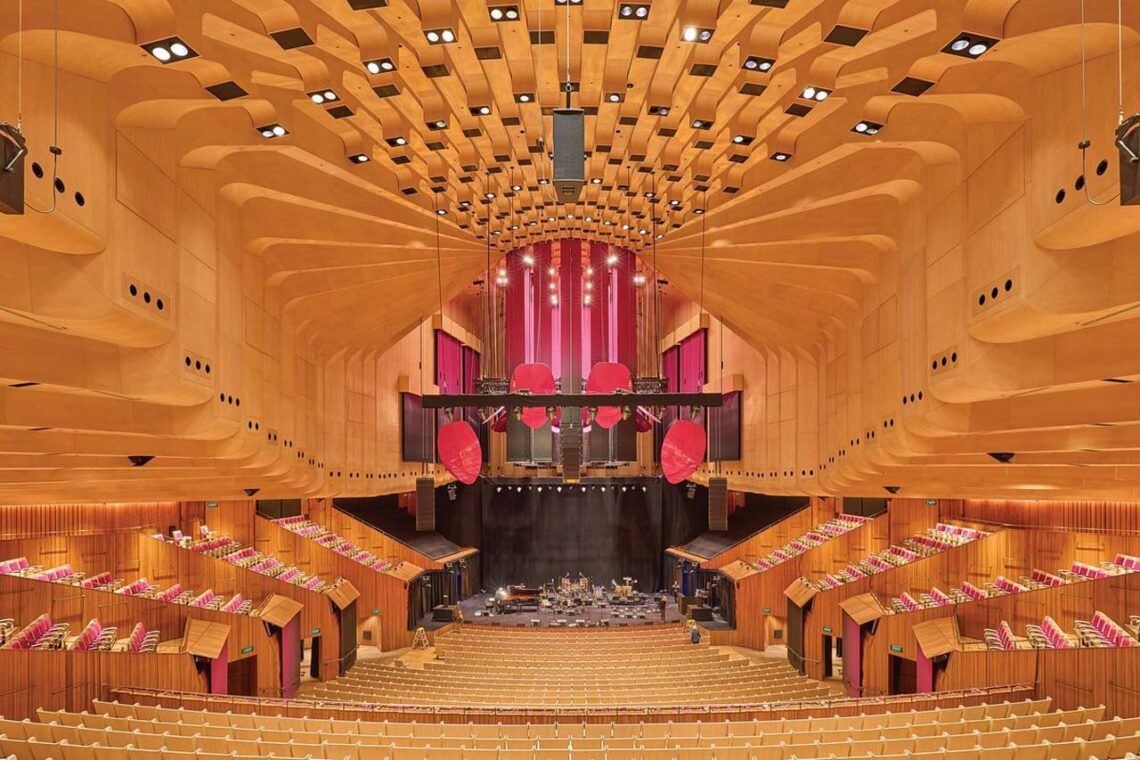 Architectural landmark: sydney opera house concert hall © chris bennett