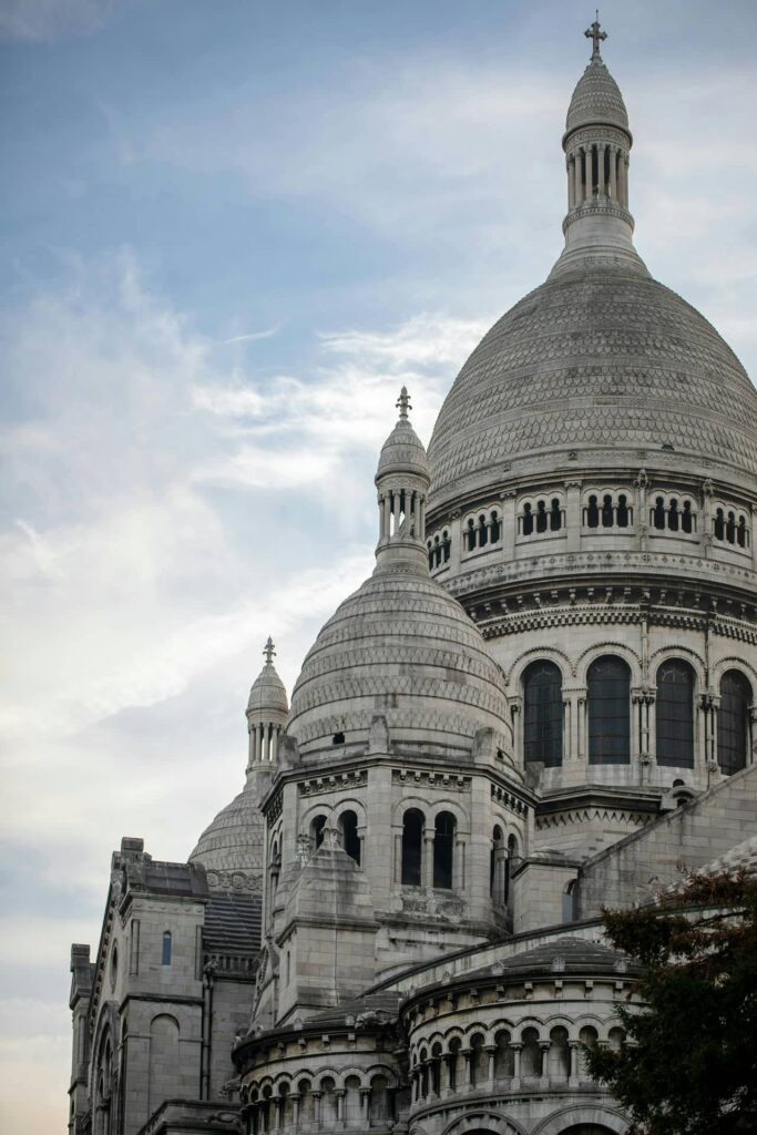 Architectural landmark: the basilica of the sacred heart of paris, cupolas and dome © stephanie leblanc
