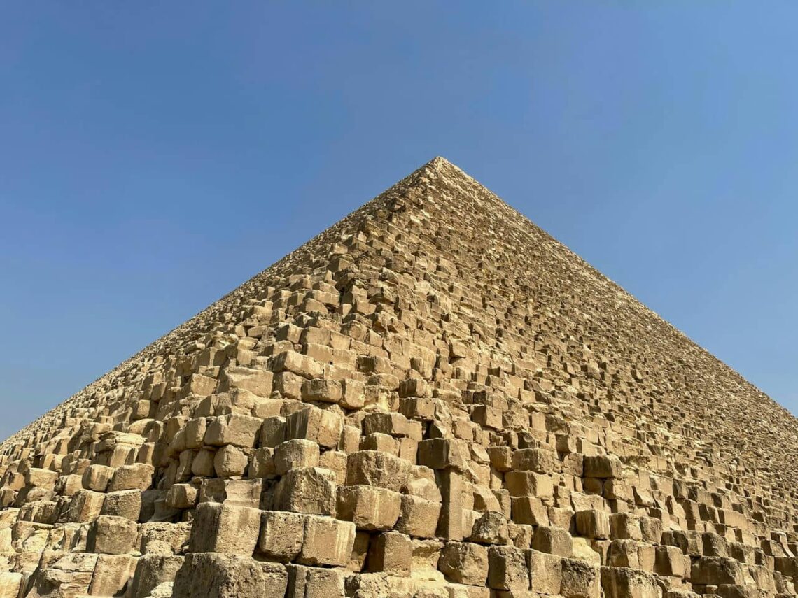 Architectural landmark: the great pyramid of giza, exterior closeup © denis nazvantsev