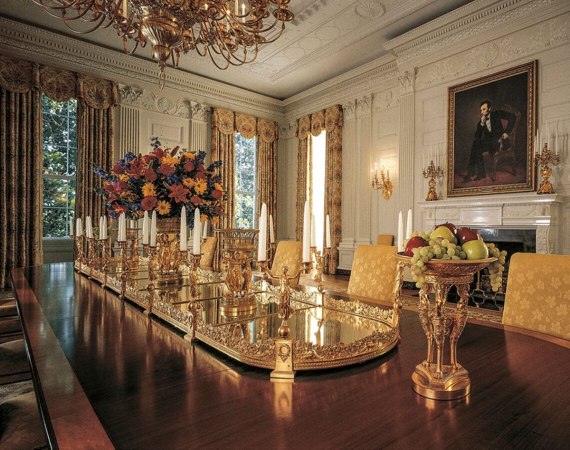 Architectural landmark: the white house dining room © white house historical association