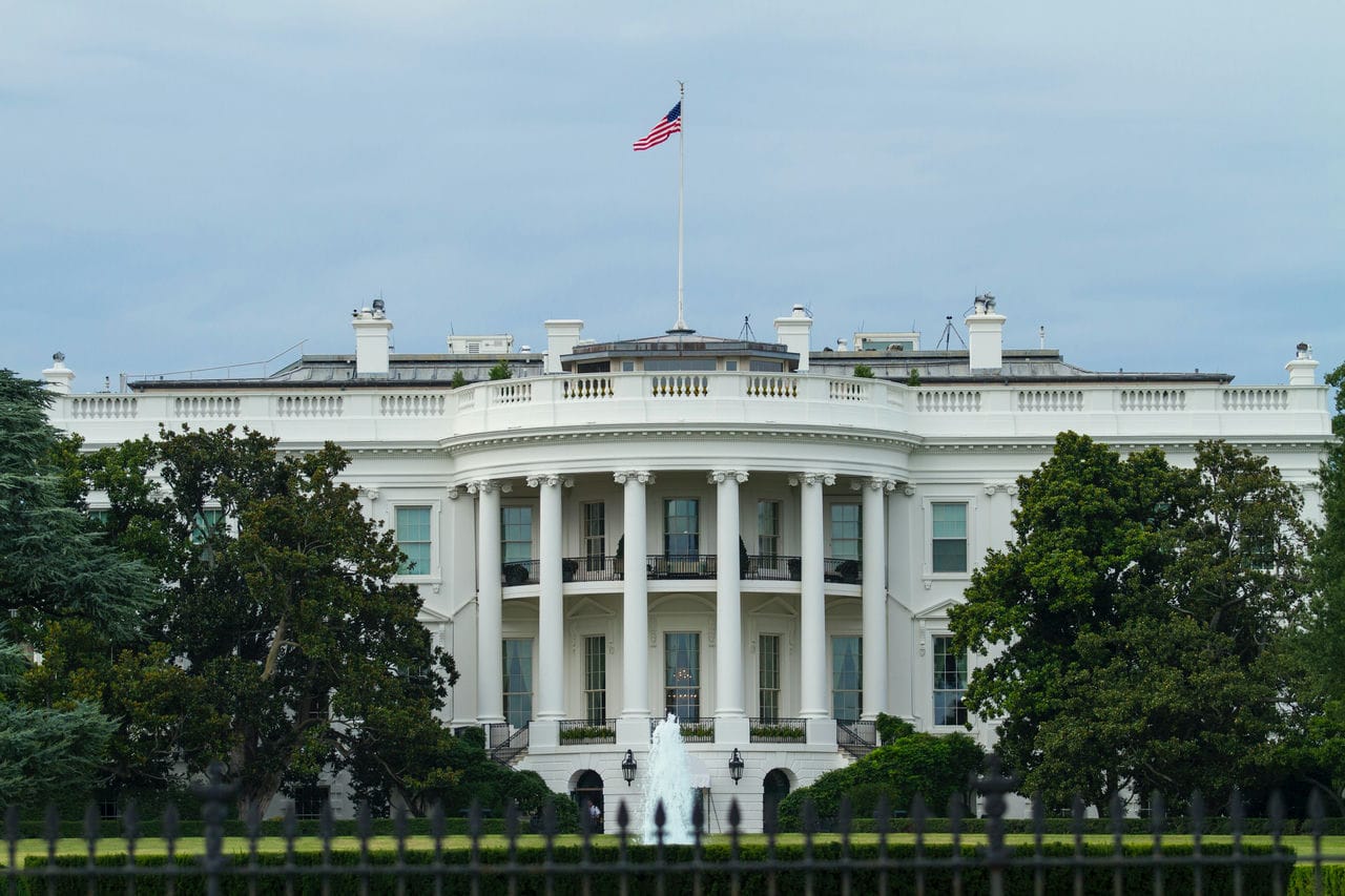 Architectural landmark: the white house façade © ramaz bluashvili