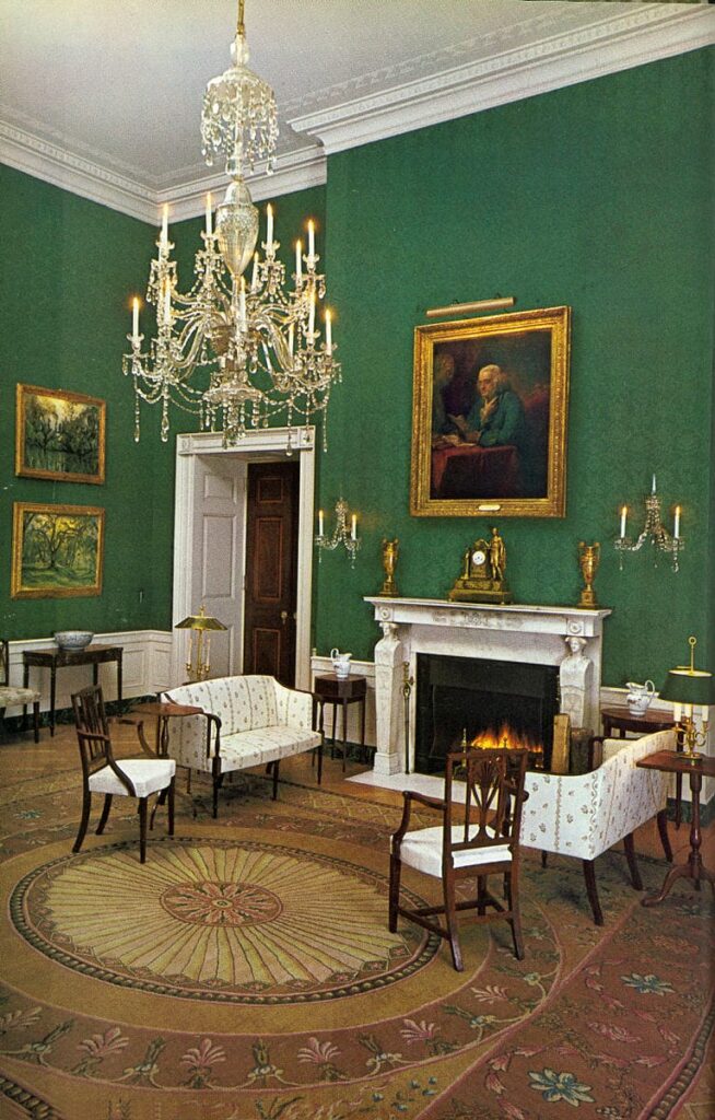 Architectural landmark: the white house green room © white house historical association