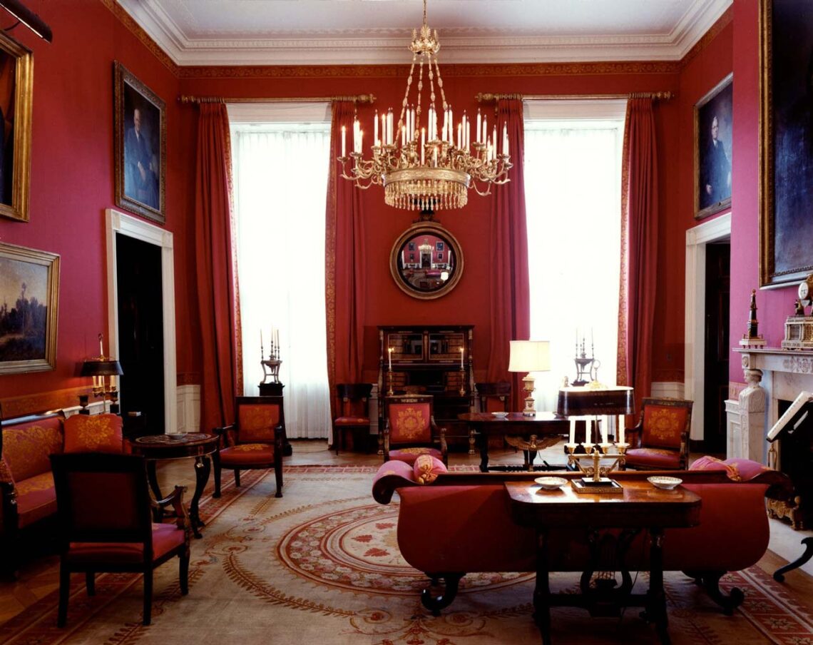 Architectural landmark: the white house red room © john f. Kennedy presidential library and museum/nara