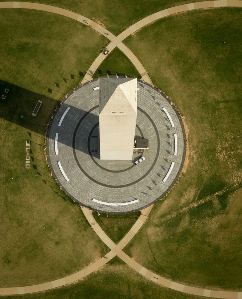 Architectural landmark: washington monument aerial © bill ingalls