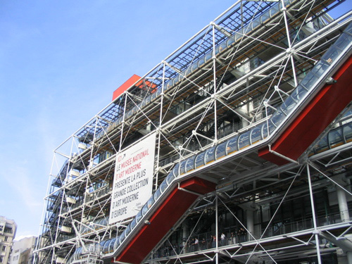 Arup: centre pompidou, paris, france - a high-tech architecture with an exoskeleton structure, housing varied cultural spaces, opened in 1977. © leland