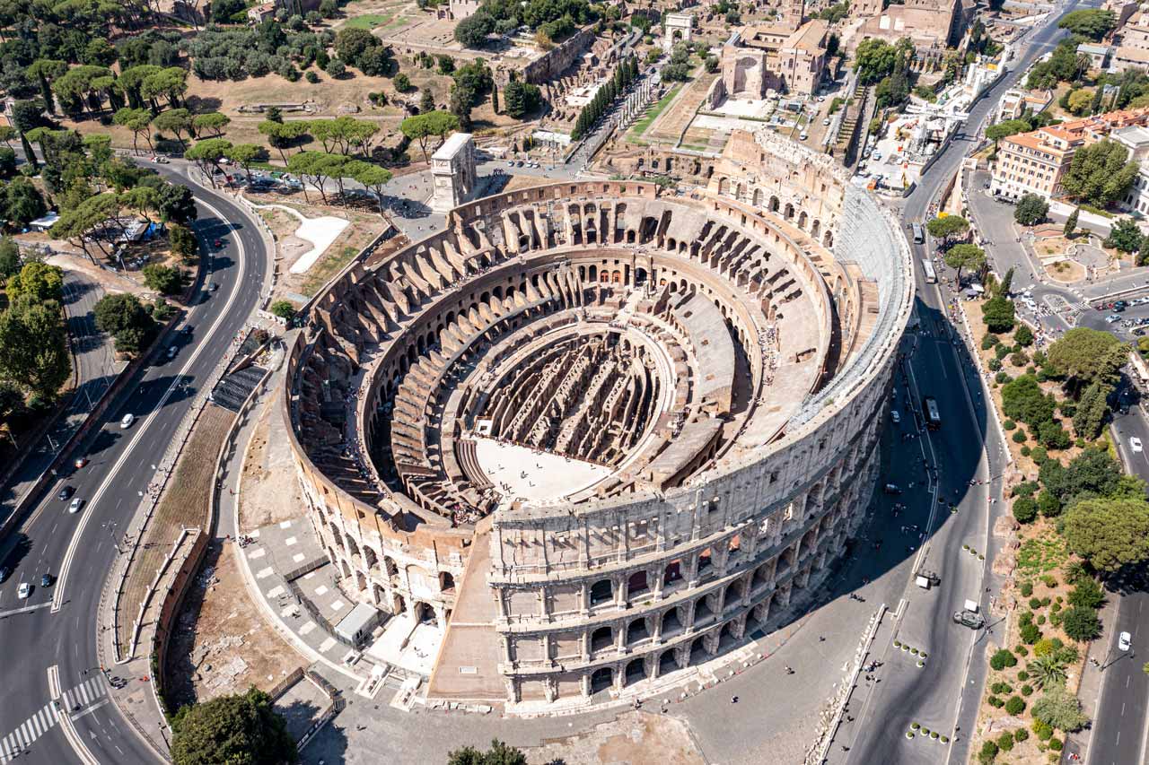 Colosseum rome aerial view © kasa fue
