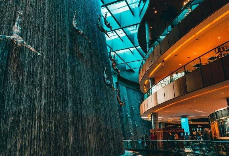 Dp architects: dubai mall human waterfall deep rooted history of pearl diving in dubai