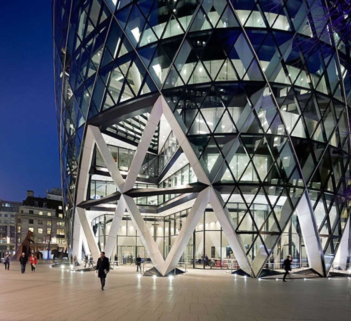 Foster+partners: the gherkin entrance from outside