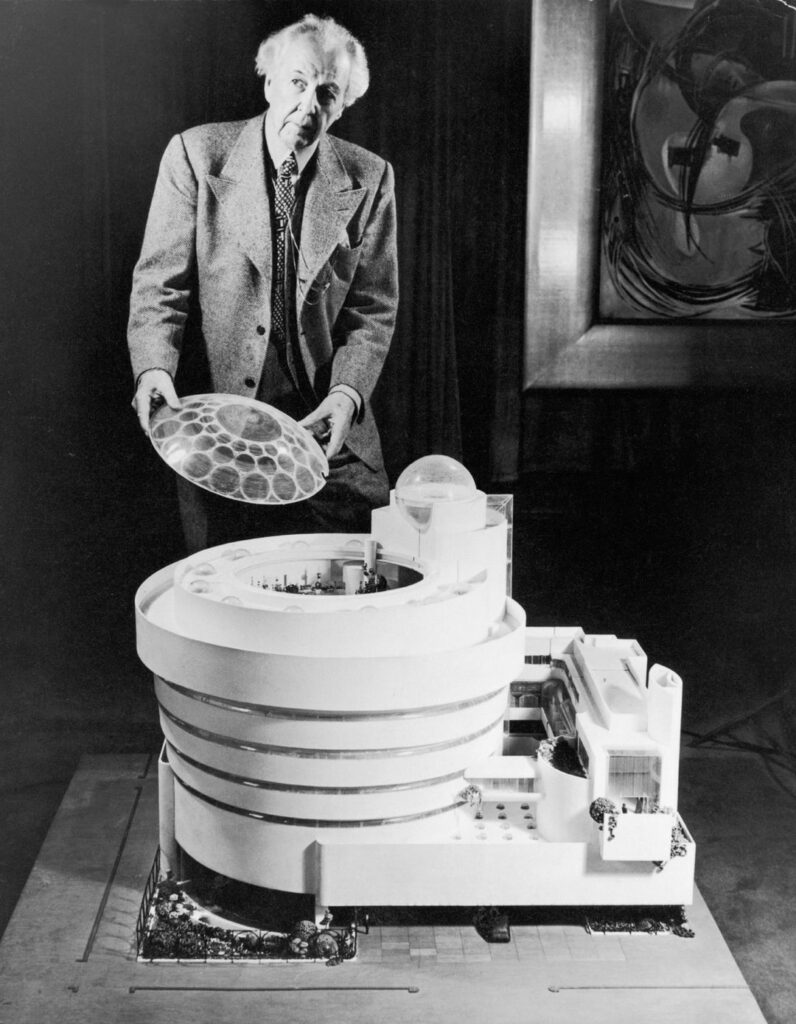Frank lloyd wright and guggenheim museum architecture model