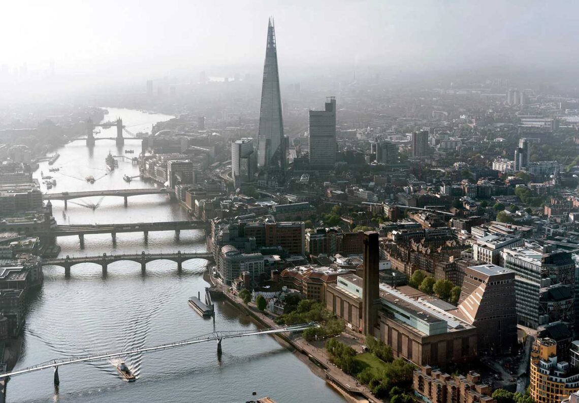 Herzog & de meuron: tate modern aerial view