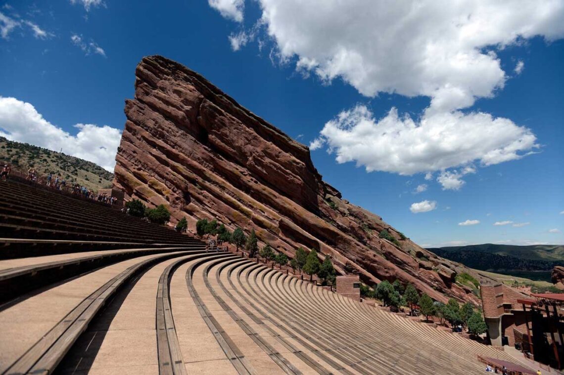 Jacobs architecture: red rocks park and amphitheatre right side view facing stage © john leyba / the denver post