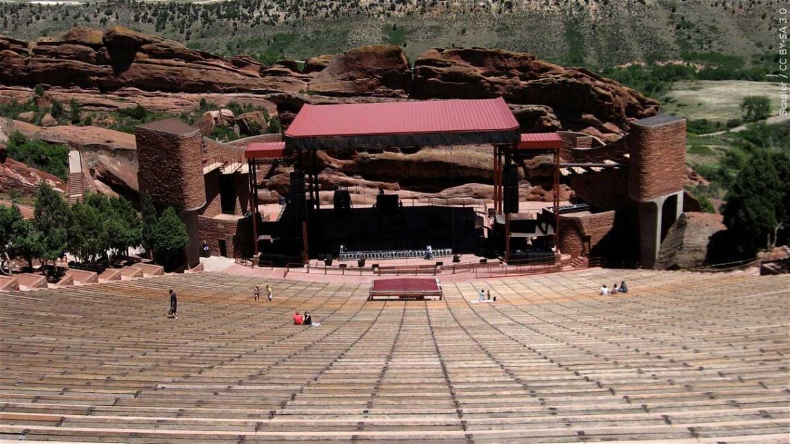 Jacobs architecture: red rocks park and amphitheatre stage view
