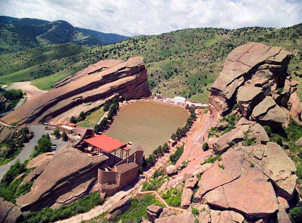 Jacobs architecture: red rocks park and amphitheatre top view