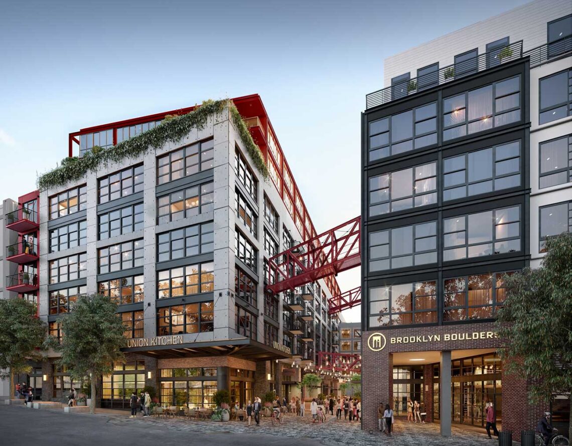 Ktgy architecture & planning: eckington yards view of facade