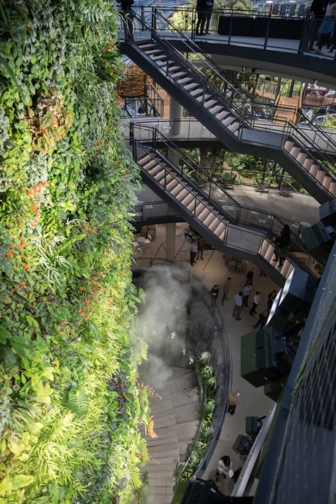 Nbbj: amazon spheres largest green wall 65 feet tall