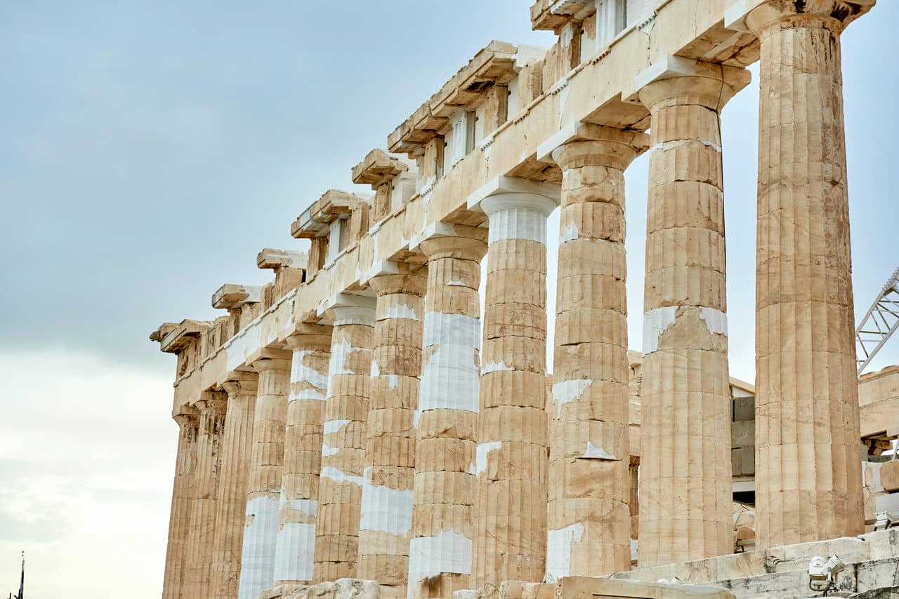 Parthenon old ruins of columns © josiah lewis